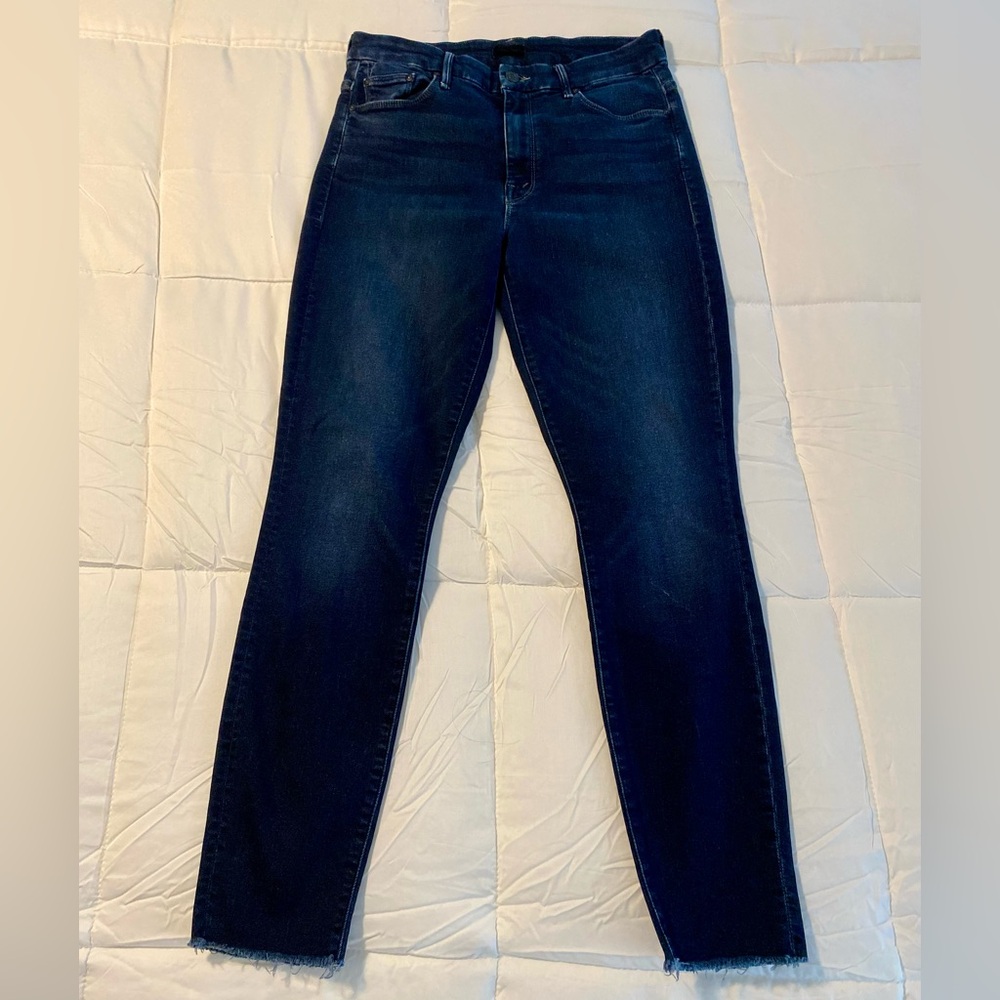 MOTHER Women's Deep Indigo Straight Leg Jeans